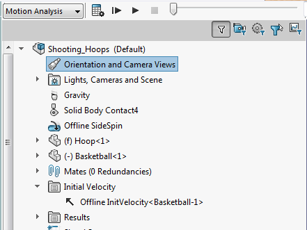 SOLIDWORKS Motion - Free Throws Setup