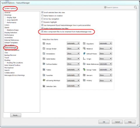 , New in SOLIDWORKS 2016 &#8211; Rename from SOLIDWORKS Assembly Tree