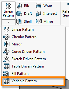 , SOLIDWORKS Variable Pattern