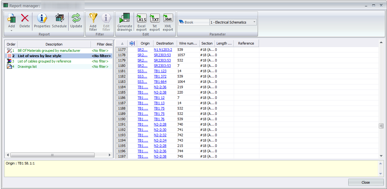 SOLIDWORKS Electrical Report