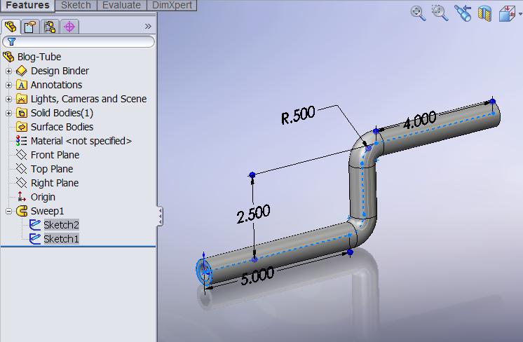 , Getting the Overall Length of a Bent Tube