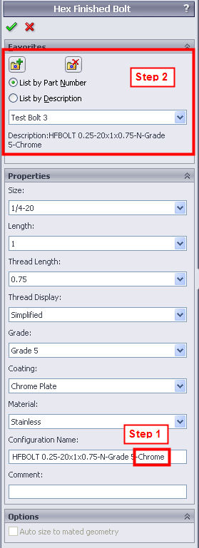 , Customizing SOLIDWORKS Toolbox