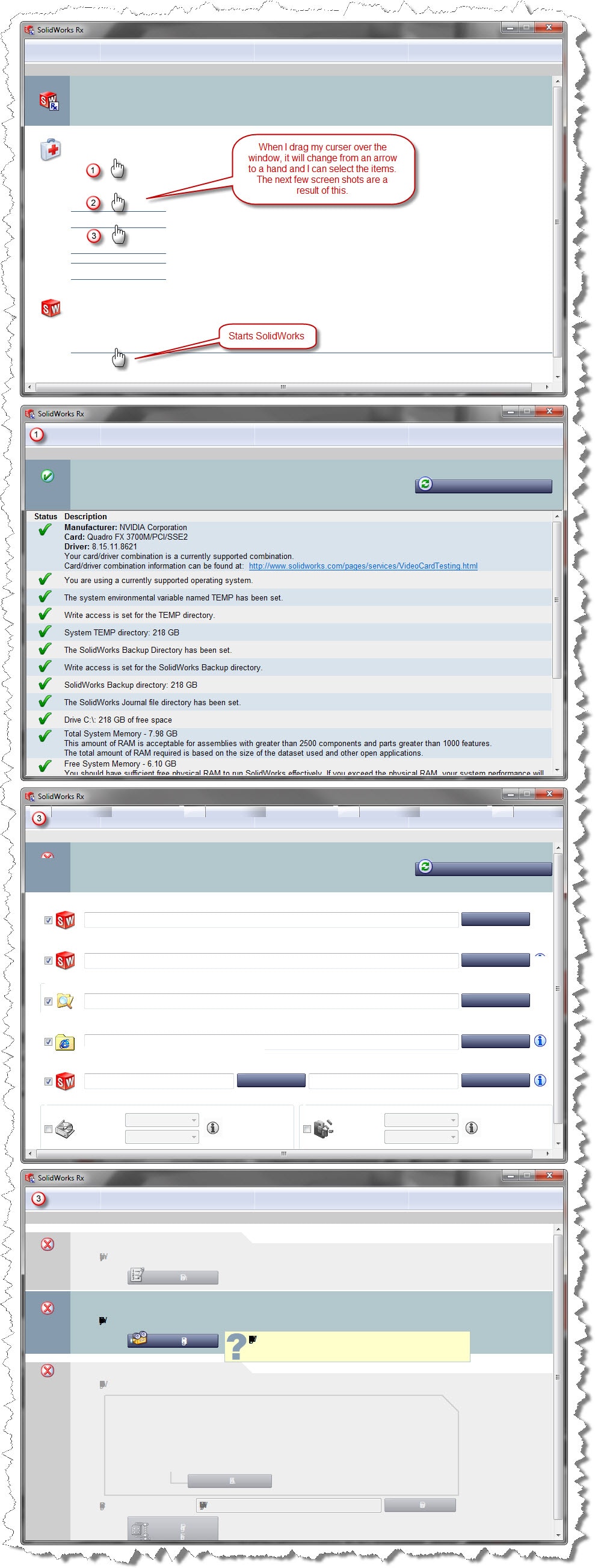 SW RX missing info