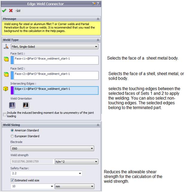 , How to size welds using SOLIDWORKS Simulation?