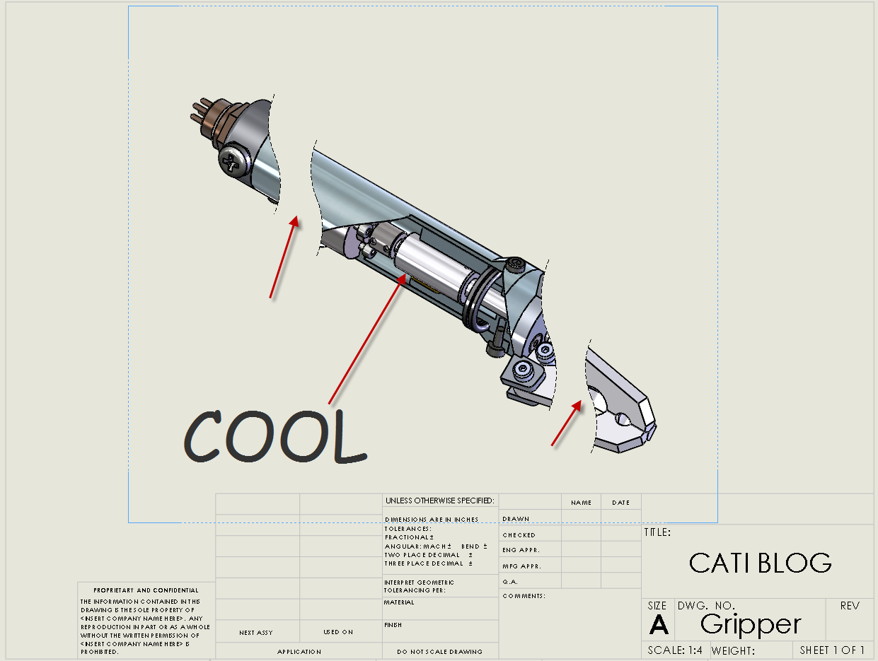 broken out section view isometric solidworks
