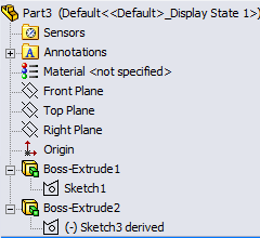 , Why are there different Sketch icons in my Feature Tree?
