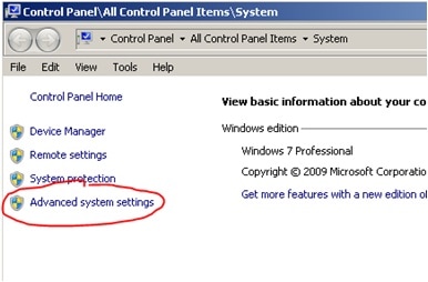 Adv Sys Settings