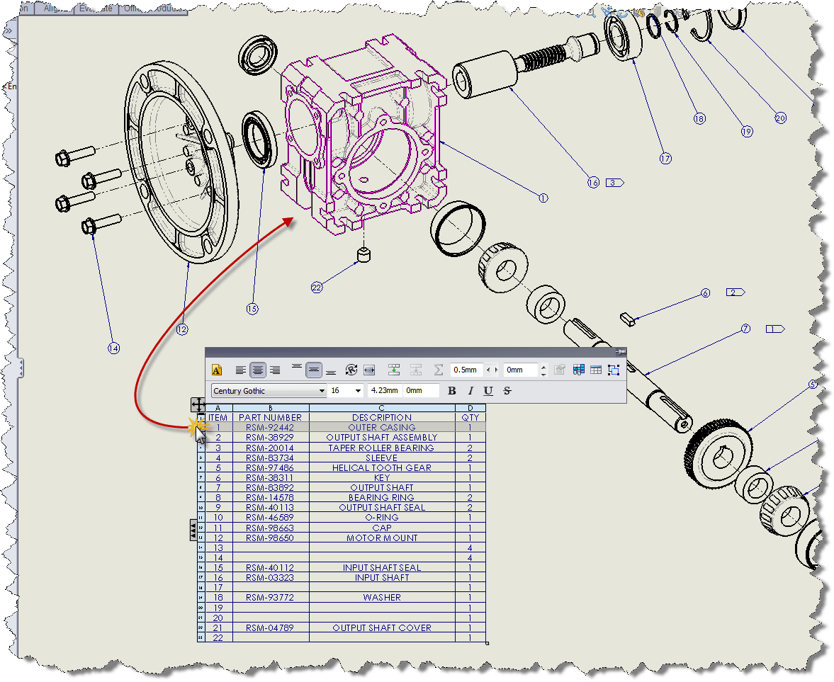 , BOMs and Assembly Drawings