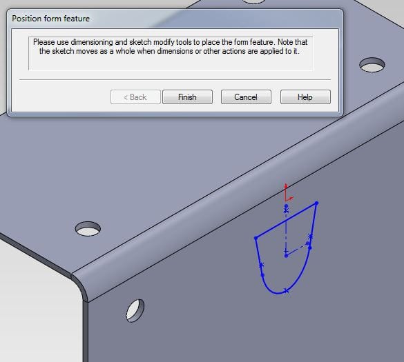 , Gusset a Sheet Metal Bend