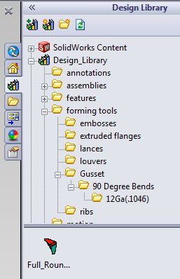 , Gusset a Sheet Metal Bend