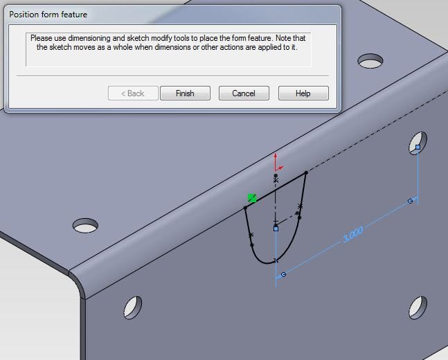 , Gusset a Sheet Metal Bend