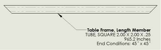 , Show the Cut-List Properties of your Weldment in a Note on your Drawing