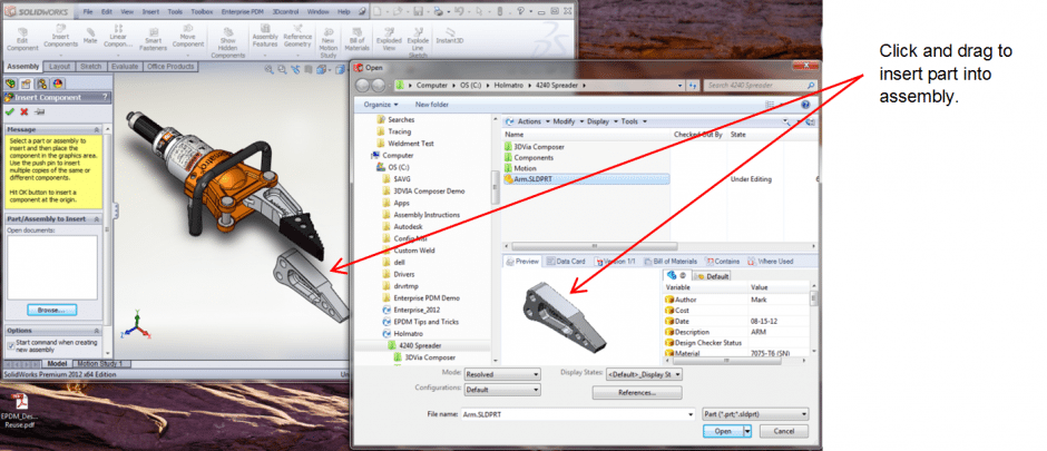 Adding Parts with EPDM