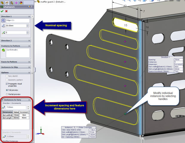 Vary pattern input