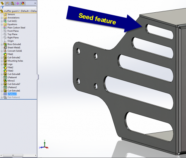 Vary pattern seed feature