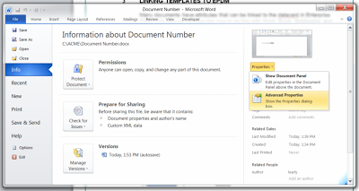 How to Link Word and Excel Documents to EPDM Datacards