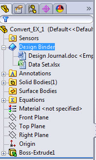 Feature tree with attachment