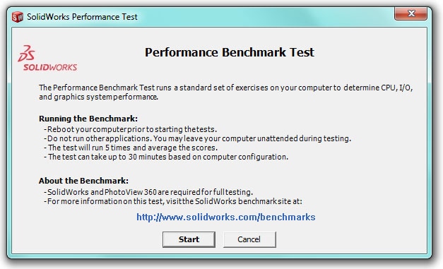 SOLIDWORKS Performance Test