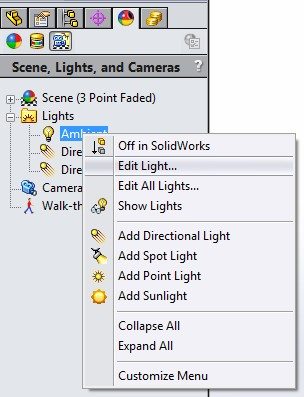 SOLIDWORKS Ambient Lighting