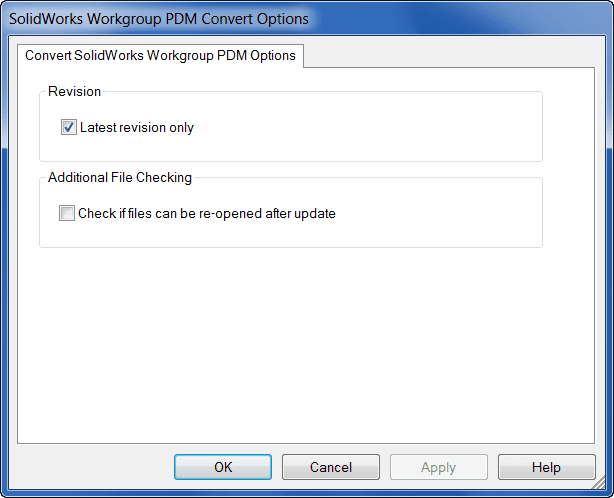 SolidWorks_Workgroup_PDM_Convert_Options