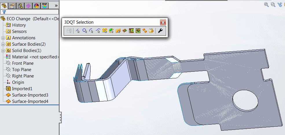 , How to Setup and Import ECO changes with 3DQPress inside SolidWorks