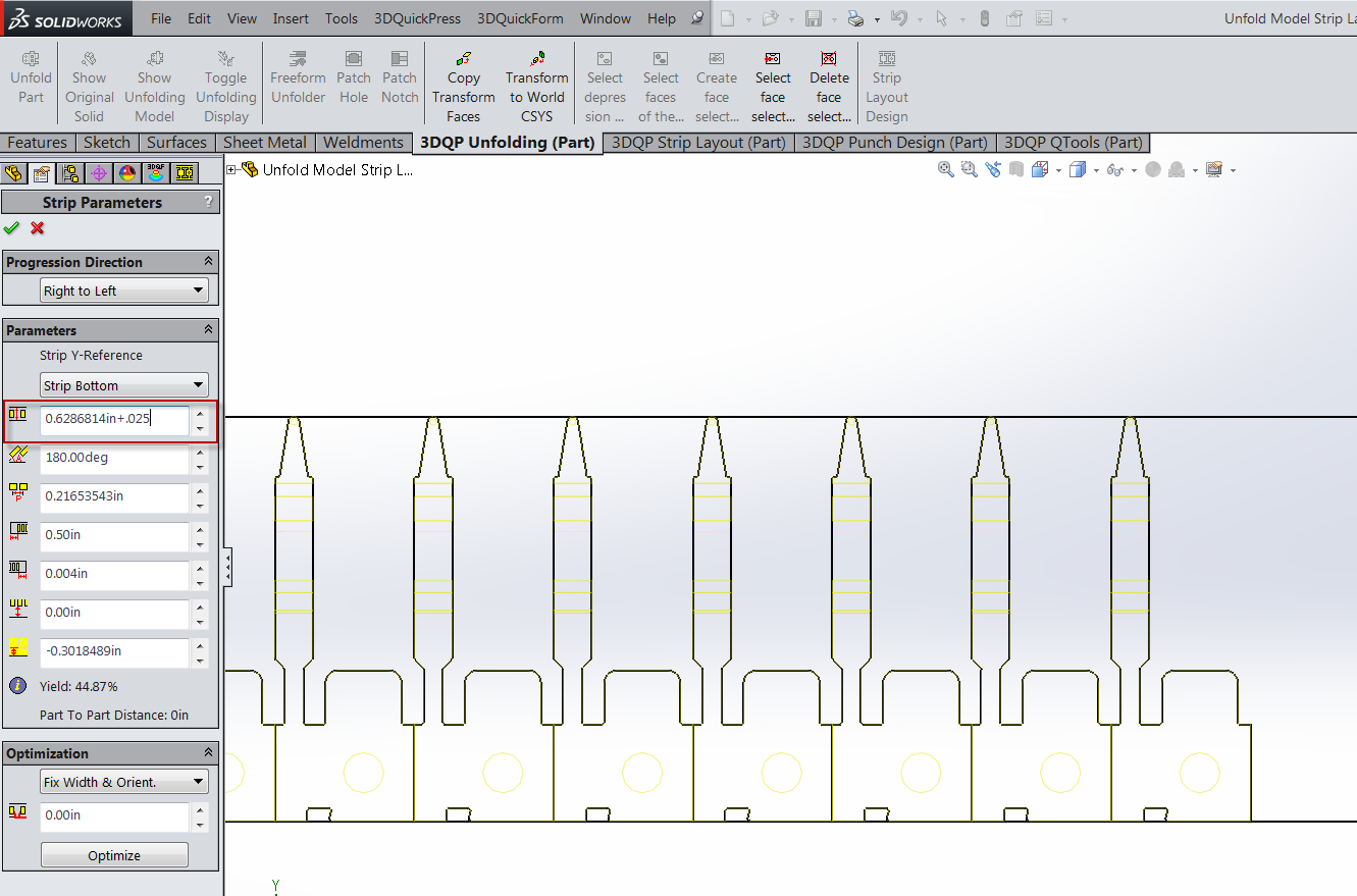 , How to update ECO changes to 3DQPress Strip layout inside SOLIDWORKS