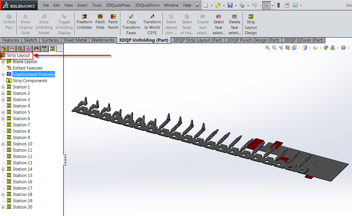 , How to update ECO changes to 3DQPress Strip layout inside SOLIDWORKS