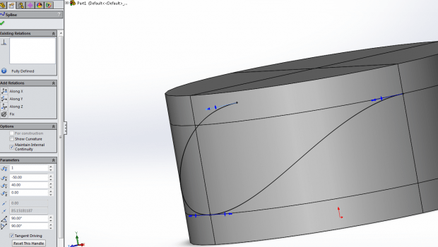 Spline drawn