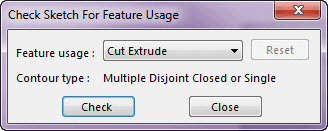 Sketch check sketch for feature window