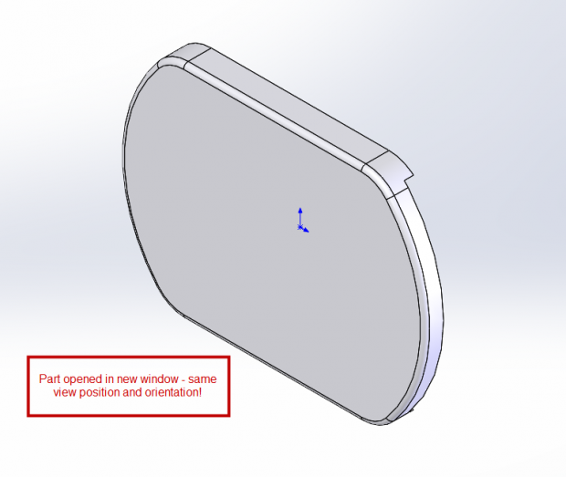 SOLIDWORKS 2015 Open model in position - part