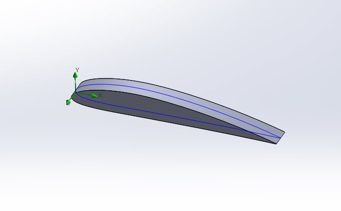solidworks_simulation_extruded_wing_profile