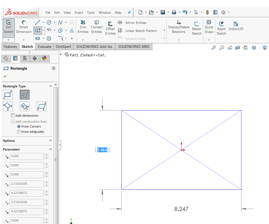 , SOLIDWORKS: Adding Dimensions When Creating Profile Geometry