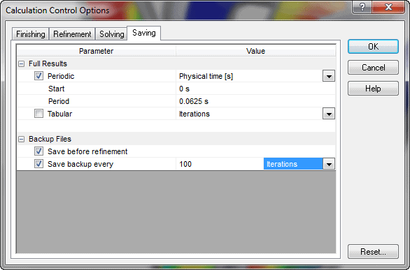 Calculation Control Options