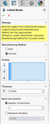 SOLIDWORKS Lofted Bends