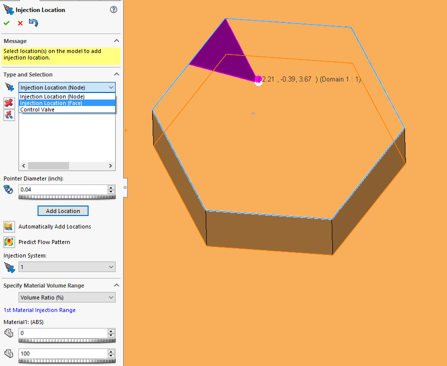 , How to setup different gates in SOLIDWORKS Plastics