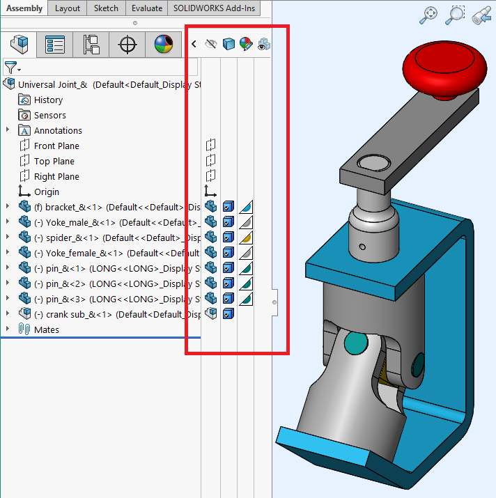 , Navigating your SOLIDWORKS Display Pane