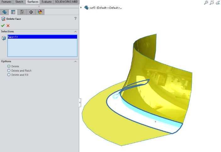 , Chamfering Surfaces in SOLIDWORKS