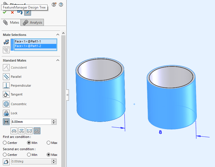 , SOLIDWORKS 2017 What’s New: Distance Mates to Cylindrical Components – #SW2017