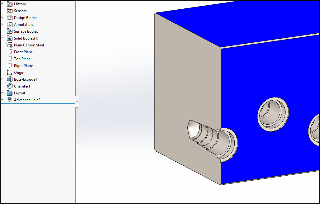 , SOLIDWORKS 2017 What’s New: Creating Advanced Holes – #SW2017