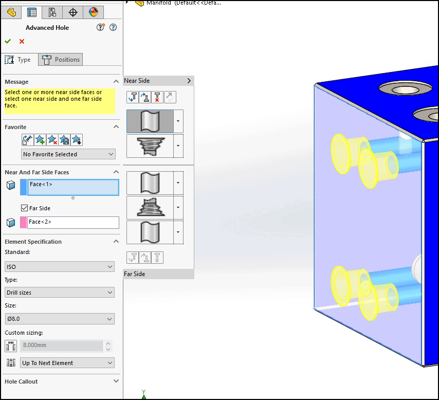 , SOLIDWORKS 2017 What’s New: Creating Advanced Holes – #SW2017