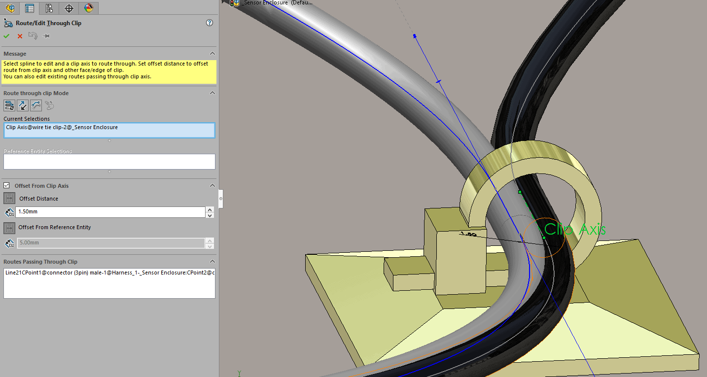 , SOLIDWORKS 2017 What’s New: Routing, Distinct Routes Through Clips – #SW2017