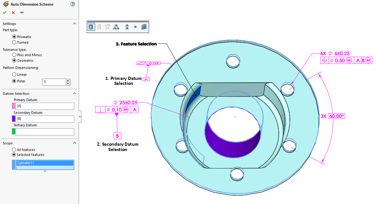 , SOLIDWORKS 2017 What’s New: DimXpert – #SW2017