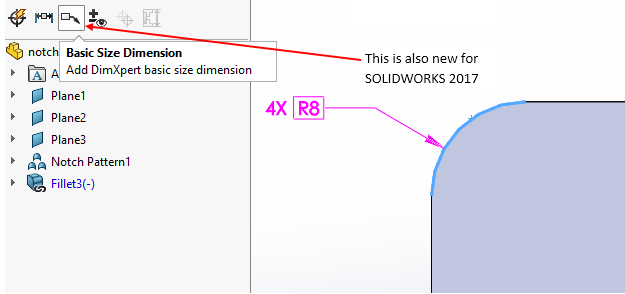 , SOLIDWORKS 2017 What’s New: DimXpert – #SW2017