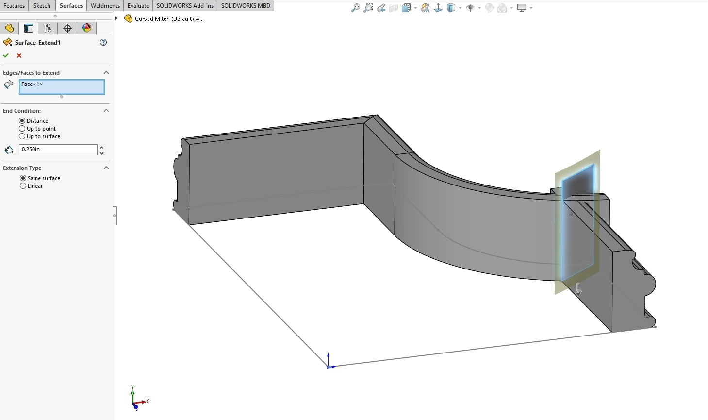, SOLIDWORKS: Weldments – Creating Curved and Nonstandard Miters