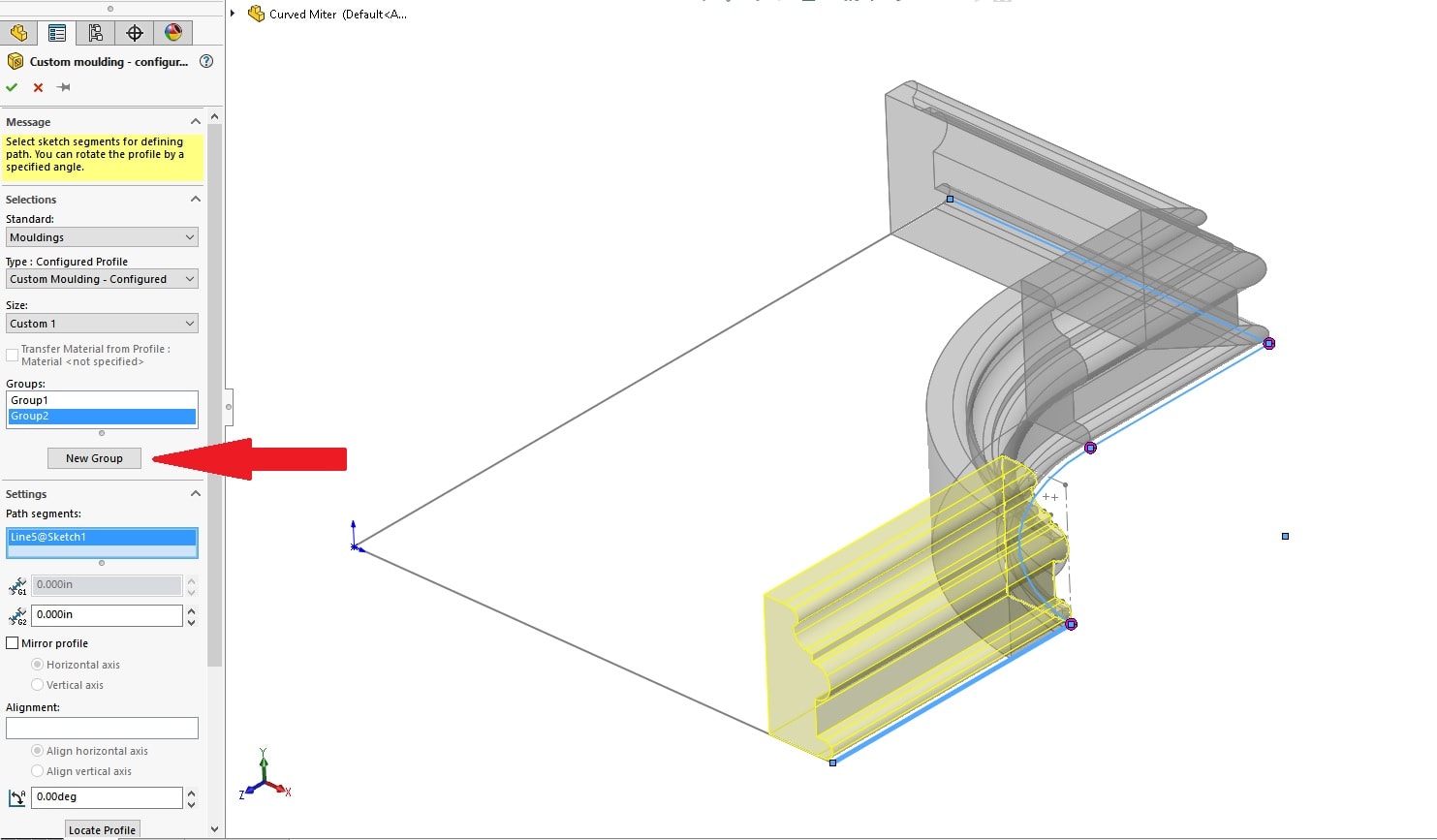 , SOLIDWORKS: Weldments – Creating Curved and Nonstandard Miters