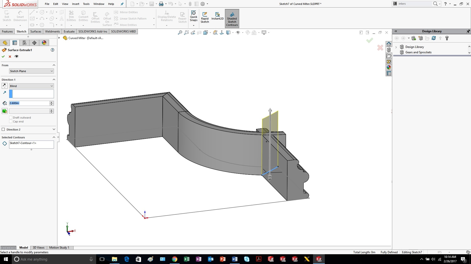 , SOLIDWORKS: Weldments – Creating Curved and Nonstandard Miters