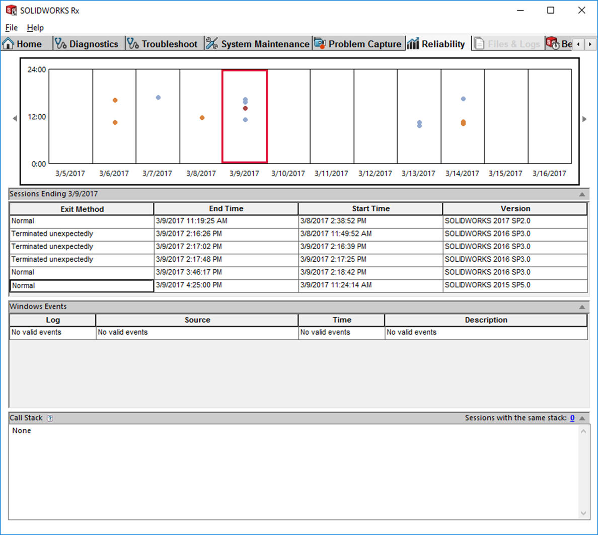 , SOLIDWORKS: Rx 2017 Reliability Tab