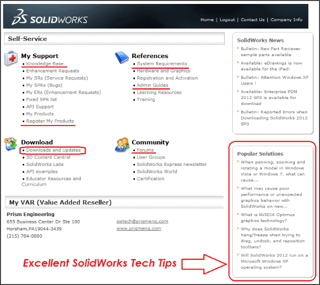 solidworks customer portal download