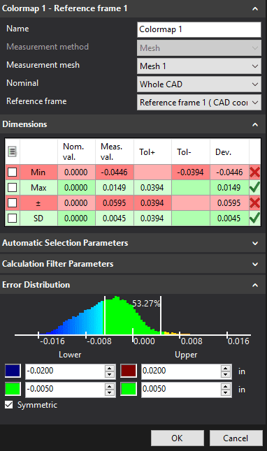 colormap settings