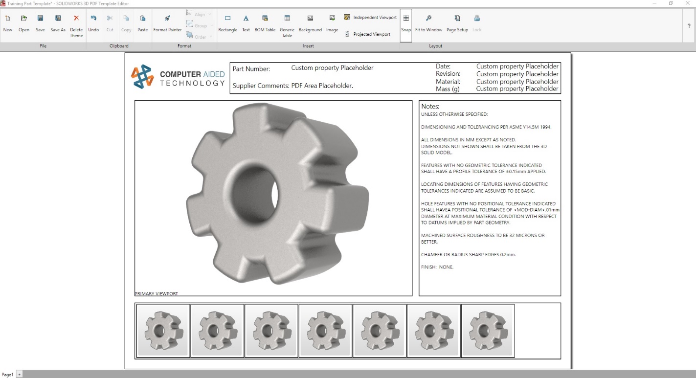 SOLIDWORKS MBD Template Editor Adding Custom Properties
